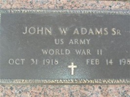 John W Adams, Sr John W Adams, Sr
