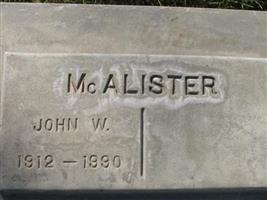 John W McAlister