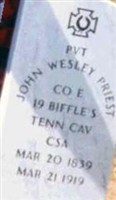 John Wesley Priest, Sr John Wesley Priest, Sr