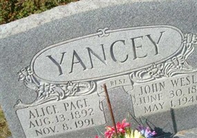 John Wesley Yancey John Wesley Yancey