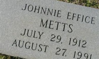 Johnnie Effice Metts Johnnie Effice Metts