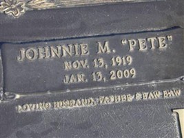 Johnnie M "Pete" Linder, Sr