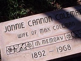 Jonnie Cannon Coleman