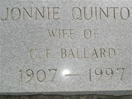 Jonnie Edwina Quinton Ballard Jonnie Edwina Quinton Ballard