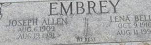 Joseph Allen Embrey Joseph Allen Embrey