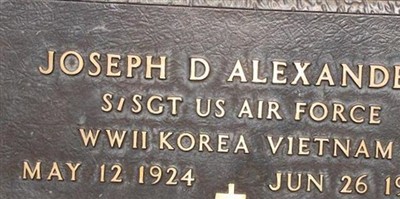 Joseph D Alexander