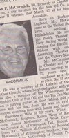 Joseph F McCormick