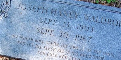 Joseph Haney Waldrop Joseph Haney Waldrop