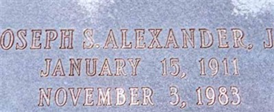Joseph Simmons Alexander, Jr