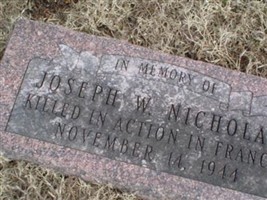 Joseph W Nicholas Joseph W Nicholas