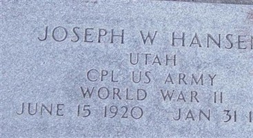 Joseph Wendell Hansen Joseph Wendell Hansen
