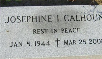 Josephine I Calhoun Josephine I Calhoun