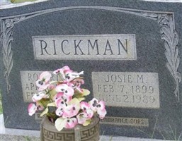 Josephine "Josie" Maxwell Rickman Josephine "Josie" Maxwell Rickman