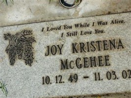 Joy Kristena McGehee Joy Kristena McGehee