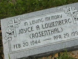 Joyce Ann Rosenthal Lowenberg Joyce Ann Rosenthal Lowenberg