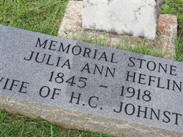 Julia Ann Heflin Johnston Julia Ann Heflin Johnston