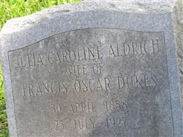 Julia Caroline Aldrich Dukes Julia Caroline Aldrich Dukes