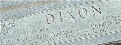 June Elizabeth Abrams Dixon