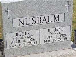 K Jane "Nannie" Nusbaum K Jane "Nannie" Nusbaum