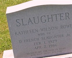 Kathleen Wilson Rowe Slaughter