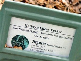 Kathryn Eileen Eccker Kathryn Eileen Eccker