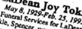 LaDean Joy Quaintance Tokle LaDean Joy Quaintance Tokle