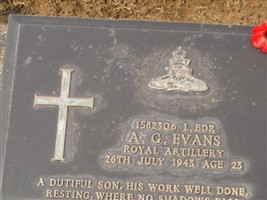 Lance Bombardier Albert George Evans Lance Bombardier Albert George Evans