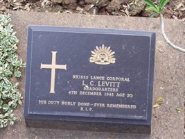 Lance Corporal Lloyd Colin Levitt Lance Corporal Lloyd Colin Levitt