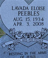 Lavada Eloise Allen Peebles Lavada Eloise Allen Peebles