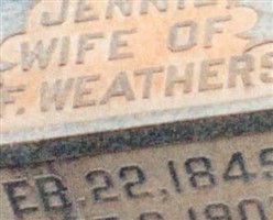 Lavice Jane "Jennie" Mickle Weathers Lavice Jane "Jennie" Mickle Weathers