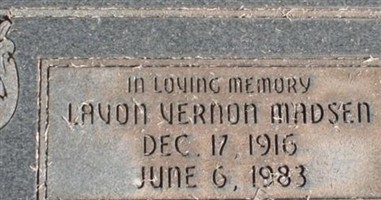 Lavon Vernon Madsen Lavon Vernon Madsen