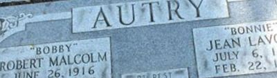 Jean Lavone "Bonnie" Cowell Autry
