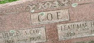 Leah Mae Hine Coe Leah Mae Hine Coe