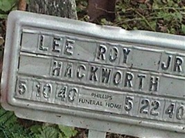 Lee Roy Hackworth, Jr Lee Roy Hackworth, Jr