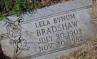 Lela Bynum Bradshaw Lela Bynum Bradshaw