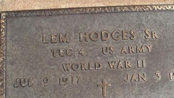 Lemuel "Lem" Hodges, Sr
