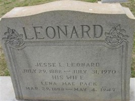 Lena Mae Pack Leonard Lena Mae Pack Leonard