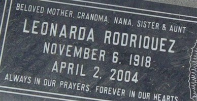 Leonarda Aguila Rodriquez Leonarda Aguila Rodriquez