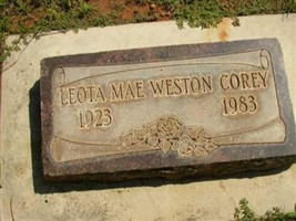 Leota Mae Weston Corey Leota Mae Weston Corey