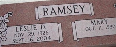 Leslie Dane Ramsey, Jr
