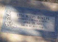 Leta Myers Bowers Leta Myers Bowers