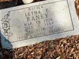 Letha F Randall Raney Letha F Randall Raney