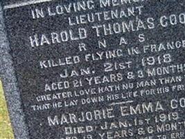 Lieut Harold Thomas Coo Lieut Harold Thomas Coo