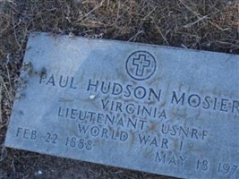 Lieut Paul Hudson Mosier Lieut Paul Hudson Mosier