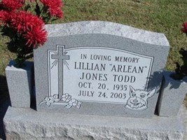 Lillian 'Arlean' Jones Todd Lillian 'Arlean' Jones Todd