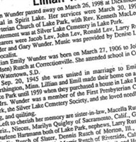 Lillian Emily Rusch Wunder
