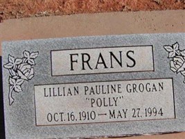 Lillian Pauline "Polly" Grogan Frans Lillian Pauline "Polly" Grogan Frans