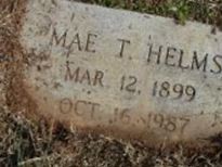 Lillie Mae Tarlton Helms Lillie Mae Tarlton Helms