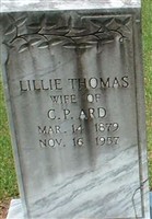 Lillie Thomas Ard Lillie Thomas Ard
