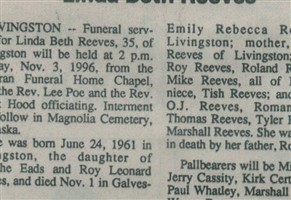 Linda Beth Reeves